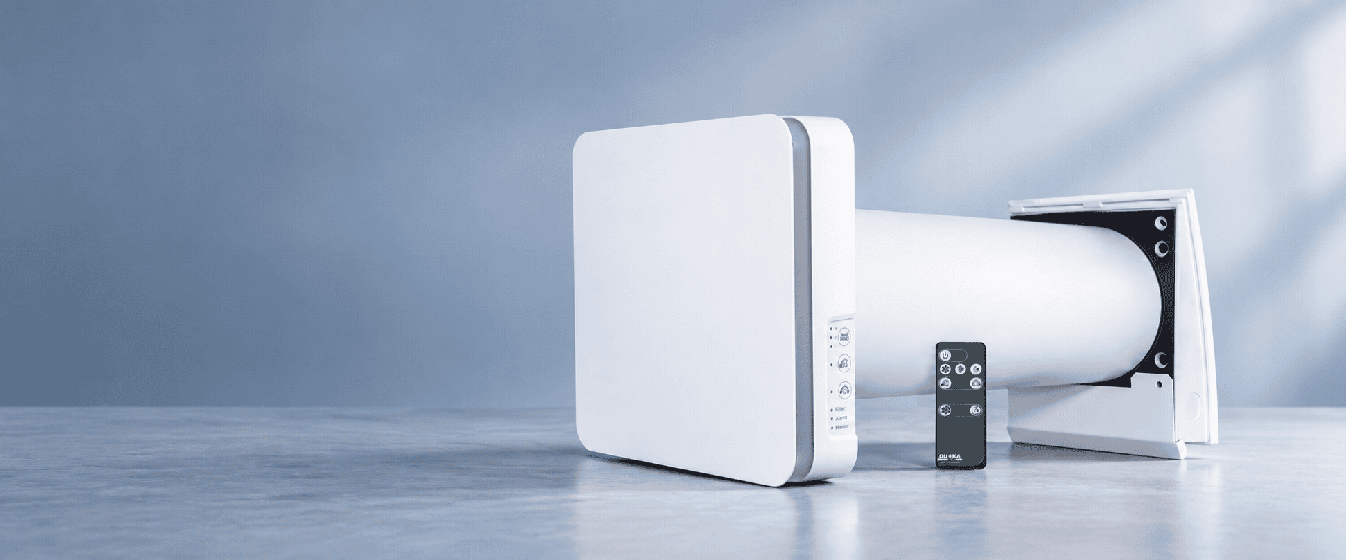 Duka etrumsventilation - diskret enhed monteret i facademuren