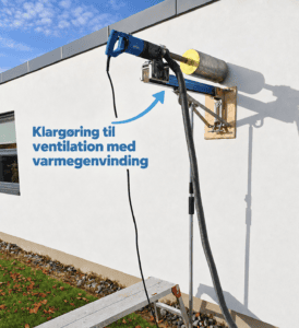 Funkisvilla uden loftsrum? Få ventilation med varmegenvinding uden kanaler i loftet